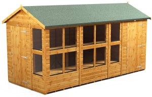 Power 14x6 Apex Combined Potting Shed with 4ft Storage Section